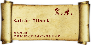 Kalmár Albert névjegykártya